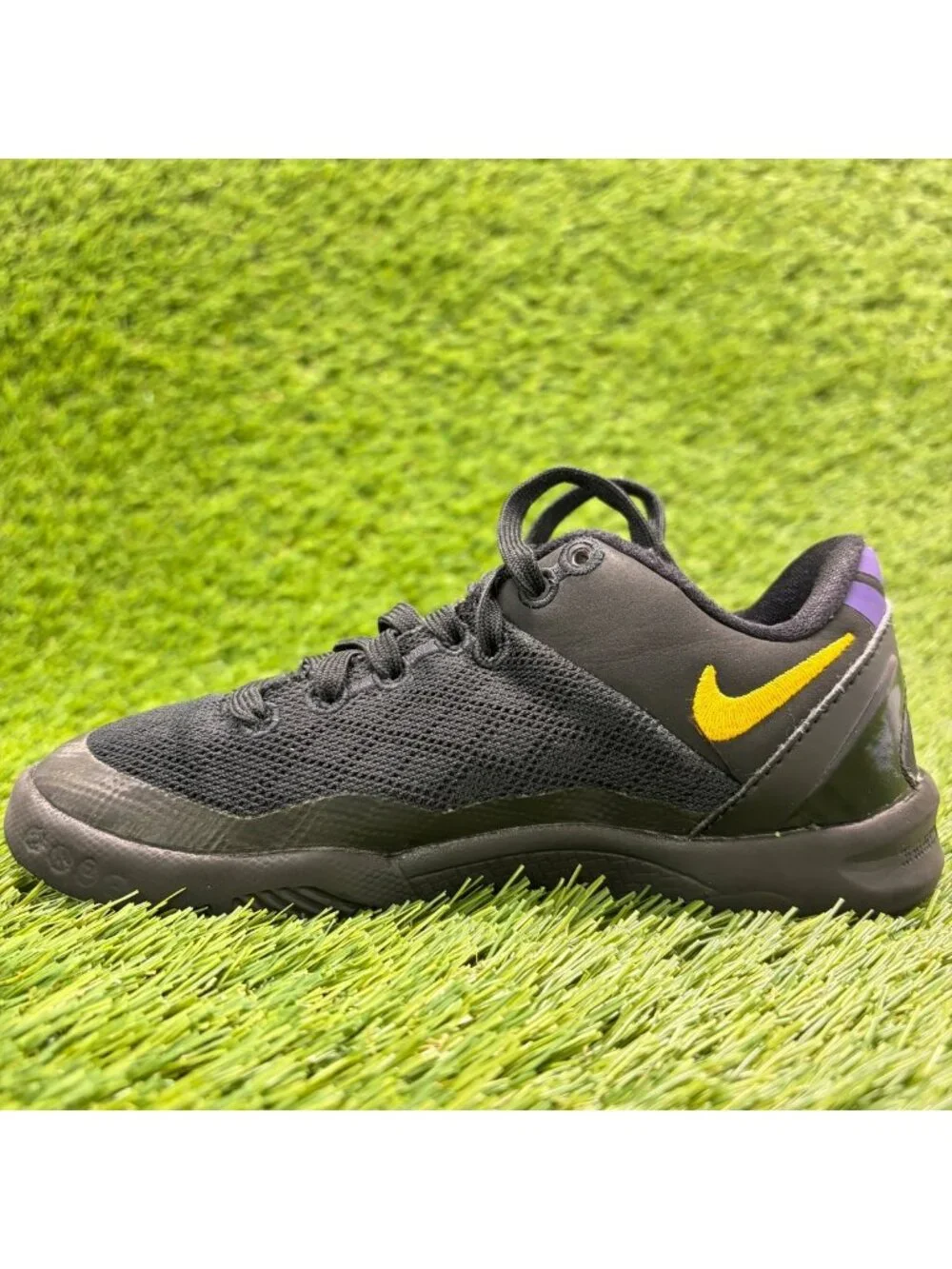 Nike Kobe 8 Protro Lakers Away Boys Size 11C Black Basketball Shoes Sneakers